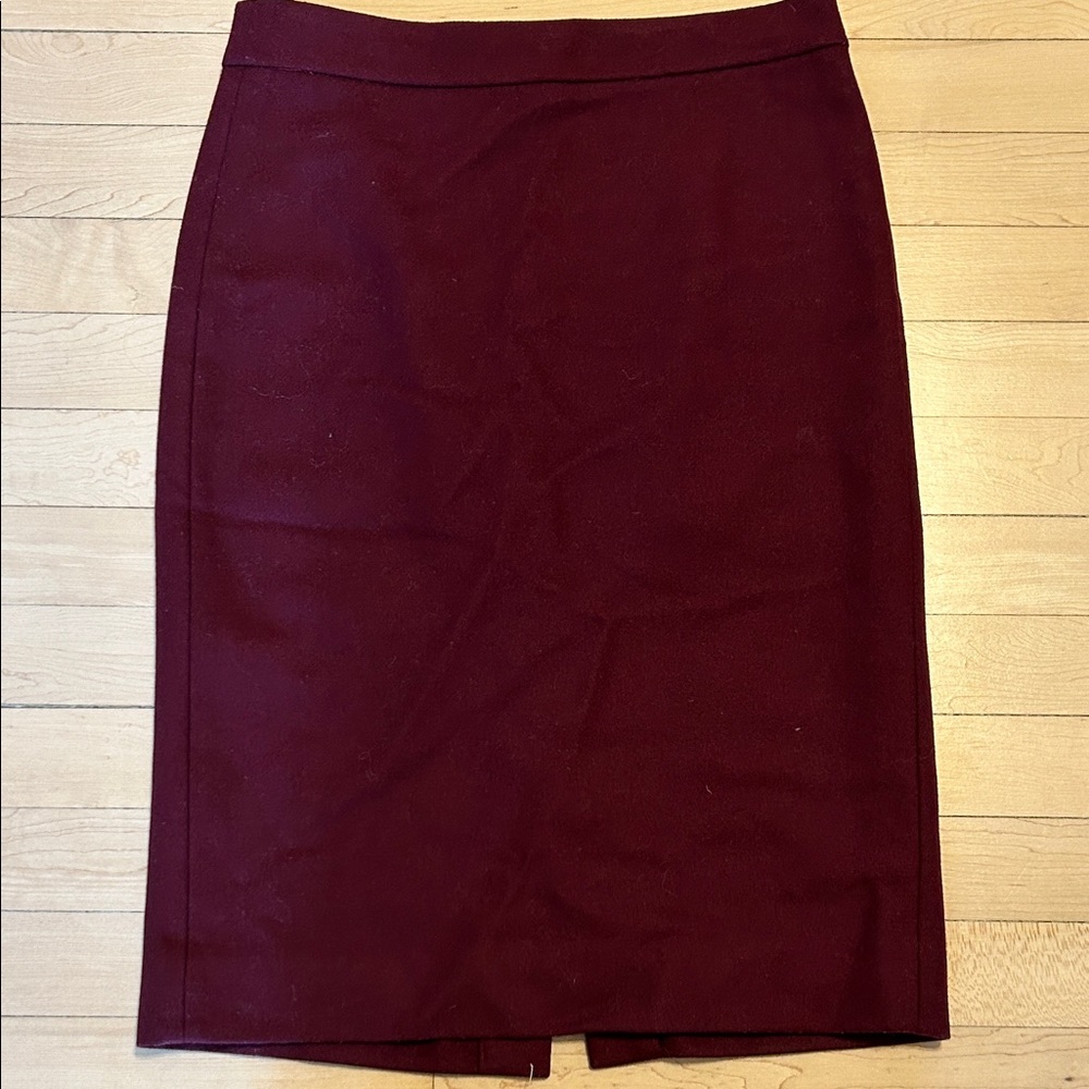 J. Crew Deep Red Pencil Skirt